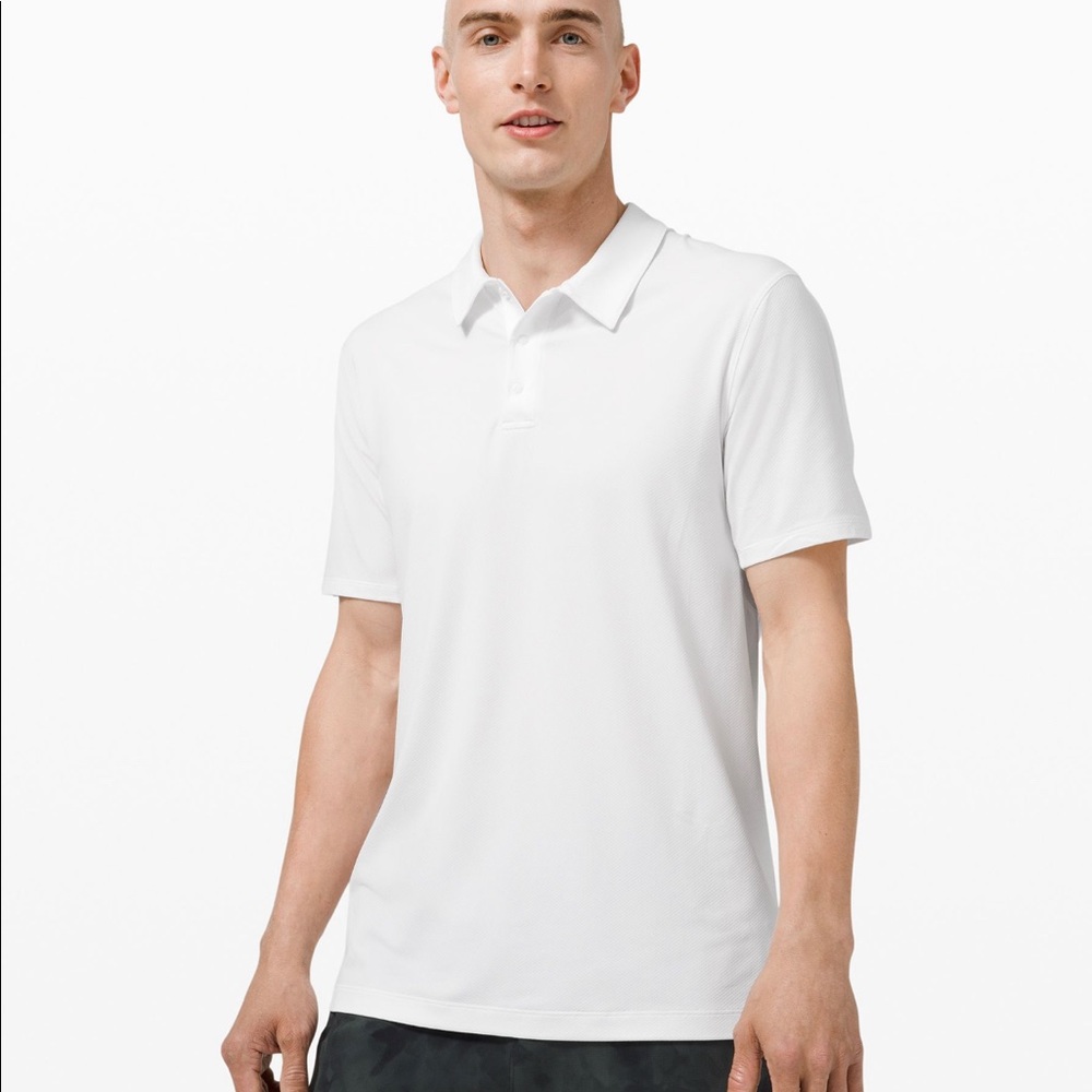 NWT Lulu lemon Snap front performance short sleeve polo shirt size M